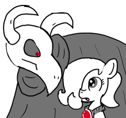 Size: 640x600 | Tagged: safe, artist:ficficponyfic, oc, oc only, oc:emerald jewel, oc:lady elegance, chimera, dragon, earth pony, pony, undead, bone, child, chimera pony, colt, colt quest, cute, foal, glowing eyes, horns, male, monster, red eyes, skull, story included