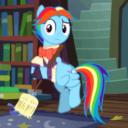 Size: 507x507 | Tagged: safe, screencap, rainbow dash, pegasus, pony, a hearth's warming tail, animated, clothes, floating, snowdash, solo