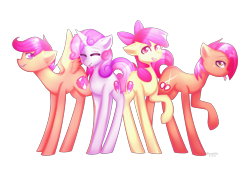 Size: 7000x5000 | Tagged: safe, artist:kurochhi, apple bloom, babs seed, scootaloo, sweetie belle, absurd resolution, cutie mark, cutie mark crusaders, simple background, the cmc's cutie marks, transparent background