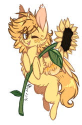 Size: 396x602 | Tagged: safe, artist:tenebristayga, oc, oc only, alicorn, pony, alicorn oc, chest fluff, fluffy, simple background, solo, sunflower, transparent background