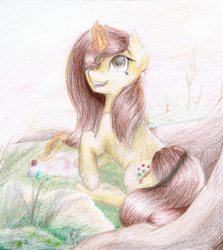 Size: 1588x1780 | Tagged: safe, artist:paticzaki, pony, unicorn, solo, traditional art