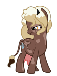 Size: 3000x4000 | Tagged: safe, artist:besttubahorse, oc, oc only, oc:sweet mocha, cow, cow pony, pegasus, pony, cowified, female, mare, pegacow, simple background, solo, species swap, transparent background, udder, vector