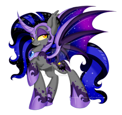 Size: 1024x972 | Tagged: safe, artist:pvrii, oc, oc only, oc:midnight radiance, nightmare, simple background, solo, transparent background, watermark