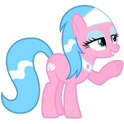 Size: 4000x4000 | Tagged: safe, artist:reginault, aloe, earth pony, pony, applejack's "day" off, .svg available, lidded eyes, raised hoof, simple background, solo, transparent background, vector