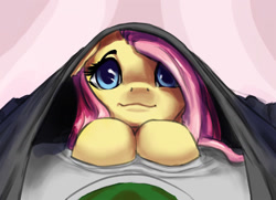 Size: 1345x972 | Tagged: artist needed, safe, fluttershy, oc, oc:anon, human, pony, behaving like a cat, cute, daaaaaaaaaaaw, female, looking at you, mare, shyabetes, smiling