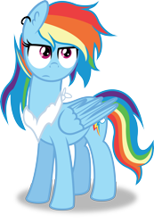 Size: 4951x7175 | Tagged: safe, artist:8-notes, rainbow dash, pegasus, pony, absurd resolution, adobe illustrator, alternate universe, ear fluff, simple background, solo, transparent background, vector