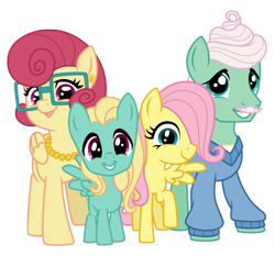 Size: 700x653 | Tagged: safe, artist:overgrandmapowerlord, fluttershy, gentle breeze, posey shy, zephyr breeze, pegasus, pony, flutter brutter, colt, colt zephyr breeze, cute, family, female, filly, filly fluttershy, male, mare, shyabetes, shys, simple background, stallion, the shy family, transparent background, wings, younger, zephyrbetes