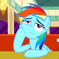 Size: 501x501 | Tagged: safe, screencap, rainbow dash, pegasus, pony, the saddle row review, bored, solo