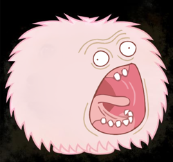 Size: 425x398 | Tagged: safe, edit, oc, oc only, oc:fluffle puff, barely pony related, meme, rick and morty, screaming sun, solo, the wedding squanchers, wat, why