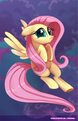 Size: 720x1112 | Tagged: safe, artist:pepooni, fluttershy, pegasus, pony, unicorn, female, mare, solo