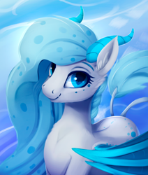 Size: 800x943 | Tagged: safe, artist:rodrigues404, oc, oc only, oc:crystal vision, dracony, hybrid, solo