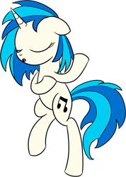 Size: 2500x3521 | Tagged: safe, artist:datapony, dj pon-3, vinyl scratch, pony, unicorn, bipedal, eyes closed, pose, sleeping, solo