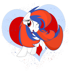 Size: 1929x1927 | Tagged: safe, artist:binkyt11, derpibooru exclusive, oc, oc only, oc:ocean bird, pegasus, pony, heart, long hair, request, requested art, solo