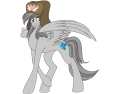 Size: 1280x960 | Tagged: safe, artist:dragonfoxgirl, oc, oc only, oc:zippy snips, pegasus, pony, female, hat, mare, russian, simple background, solo, transparent background, ushanka