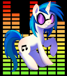 Size: 1024x1170 | Tagged: safe, artist:talim_stuff, dj pon-3, vinyl scratch, pony, unicorn, scratching, solo, vinyl