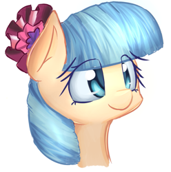 Size: 833x840 | Tagged: safe, artist:kawaiipony2, coco pommel, bust, portrait, simple background, solo, white background