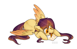 Size: 2000x1275 | Tagged: safe, artist:goshhhh, oc, oc only, oc:lessi, pegasus, pony, coloring, crayon, drawing, hairclip, mouth hold, solo