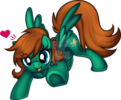 Size: 1024x849 | Tagged: safe, artist:sakuyamon, oc, oc only, oc:viridian, pegasus, pony, commission, heart, solo, watermark