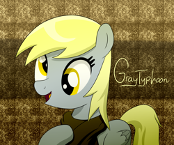 Size: 1800x1500 | Tagged: safe, artist:graytyphoon, derpy hooves, pegasus, pony, clothes, female, mare, scarf, signature, solo