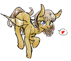 Size: 1001x866 | Tagged: safe, artist:toki, oc, oc only, oc:lunette, bat pony, pony, heart, solo