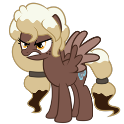 Size: 3000x3000 | Tagged: safe, artist:besttubahorse, oc, oc only, oc:sweet mocha, pegasus, pony, angry, female, mare, simple background, solo, transparent background, vector