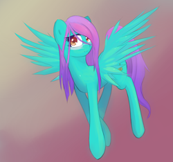 Size: 2601x2437 | Tagged: safe, artist:owlnon, oc, oc only, oc:swing time, pegasus, pony, female, mare, solo, spread wings, wings