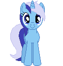 Size: 128x133 | Tagged: safe, artist:onil innarin, derpibooru exclusive, minuette, pony, c:, female, looking at you, mare, pixel art