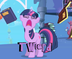 Size: 813x663 | Tagged: safe, twilight sparkle, caption, image macro, meme, solo