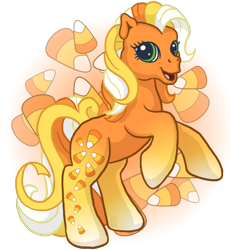 Size: 912x986 | Tagged: safe, artist:anscathmarcach, oc, oc only, oc:candy corn cascade, g3, solo