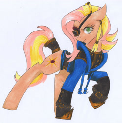 Size: 2249x2263 | Tagged: safe, artist:frozensoulpony, oc, oc only, oc:gingersnap, offspring, parent:big macintosh, parent:fluttershy, parents:fluttermac, solo, steampunk