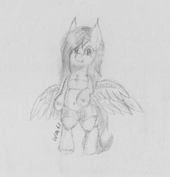 Size: 2425x2527 | Tagged: safe, artist:wapamario63, fluttershy, pegasus, pony, bipedal, bra, bra on pony, clothes, cute, monochrome, shyabetes, sketch, solo, traditional art, wings