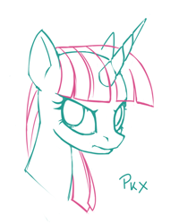 Size: 576x720 | Tagged: safe, artist:ponykillerx, dewdrop dazzle, unicorn, bust, sketch