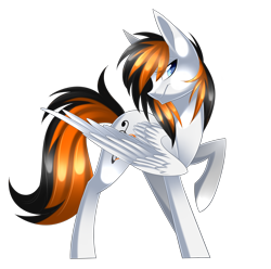 Size: 2382x2364 | Tagged: safe, artist:scarlet-spectrum, oc, oc only, oc:rainy sky, pegasus, pony, commission, male, raised hoof, simple background, solo, transparent background