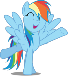 Size: 4480x5000 | Tagged: safe, artist:dashiesparkle, rainbow dash, pegasus, pony, .svg available, absurd resolution, cute, dashabetes, eyes closed, open mouth, ponyscape, simple background, solo, transparent background, vector