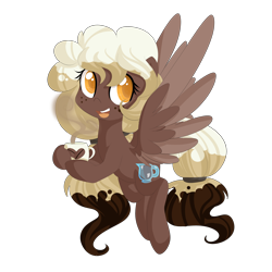 Size: 3000x3000 | Tagged: safe, artist:xsidera, oc, oc only, oc:sweet mocha, pegasus, pony, coffee mug, female, flying, freckles, mare, solo