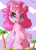 Size: 1846x2551 | Tagged: safe, artist:sourspot, pinkie pie, earth pony, pony, alternate hairstyle, beach, belly button, bipedal, hairband, palm tree, solo, tree