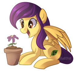 Size: 1764x1638 | Tagged: safe, artist:drawntildawn, oc, oc only, ladybug, flower, potted plant, solo