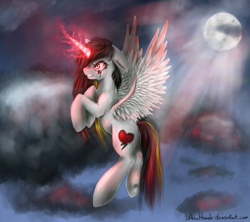 Size: 1800x1600 | Tagged: safe, artist:anuhanele, oc, oc only, oc:bloody flash, alicorn, pony, alicorn oc, angry