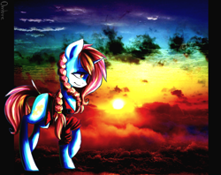 Size: 800x632 | Tagged: safe, artist:akiiri, oc, oc only, pony, unicorn, sunset