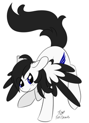 Size: 500x692 | Tagged: safe, artist:tokidraws, oc, oc only, oc:lamika, freckles, solo, wings