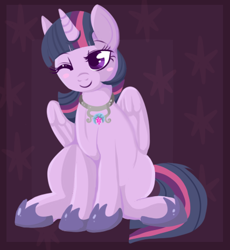 Size: 427x465 | Tagged: safe, artist:lulubell, derpibooru import, twilight sparkle, twilight sparkle (alicorn), alicorn, pony, lineless, solo