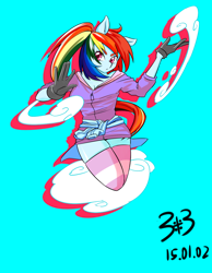 Size: 984x1266 | Tagged: safe, artist:congee-painting, derpibooru import, rainbow dash, anthro, avatar, clothes