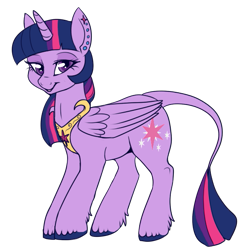 Size: 535x555 | Tagged: safe, artist:lulubell, derpibooru import, twilight sparkle, twilight sparkle (alicorn), alicorn, classical unicorn, pony, leonine tail, simple background, solo, transparent background