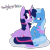 Size: 2995x3000 | Tagged: safe, artist:yaaaco, derpibooru import, trixie, twilight sparkle, twilight sparkle (alicorn), alicorn, pony, female, floating wings, hug, lesbian, mare, shipping, twixie, winghug