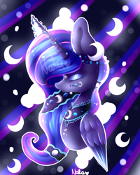 Size: 1024x1280 | Tagged: safe, artist:naciax3, princess luna, alicorn, pony, bust, portrait, solo