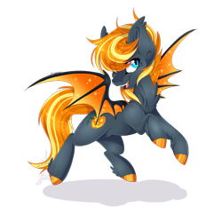 Size: 1024x1024 | Tagged: safe, artist:pvrii, oc, oc only, oc:jack-o-lantern, bat pony, pony, male, simple background, solo, stallion, transparent background