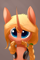 Size: 1181x1748 | Tagged: safe, artist:underpable, derpibooru import, oc, oc only, headphones, nom, solo