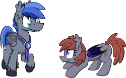 Size: 2349x1455 | Tagged: safe, artist:moemneop, oc, oc only, oc:lukida, oc:prince rigel, bat pony, pony, bowing