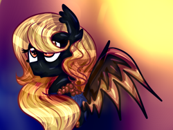 Size: 1024x768 | Tagged: safe, artist:pexxastar, oc, oc only, oc:regina liliac, bat pony, pony, solo