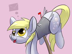 Size: 1024x768 | Tagged: safe, artist:underpable, derpibooru import, derpy hooves, pegasus, pony, :p, cute, derpabetes, derpin daily, derpy inside a mailbox, female, mailbox, mare, solo, underpable is trying to murder us